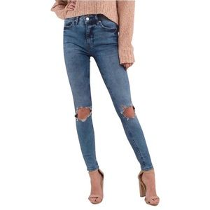 Free People High rise Busted Knee Skinny Jeans 29R